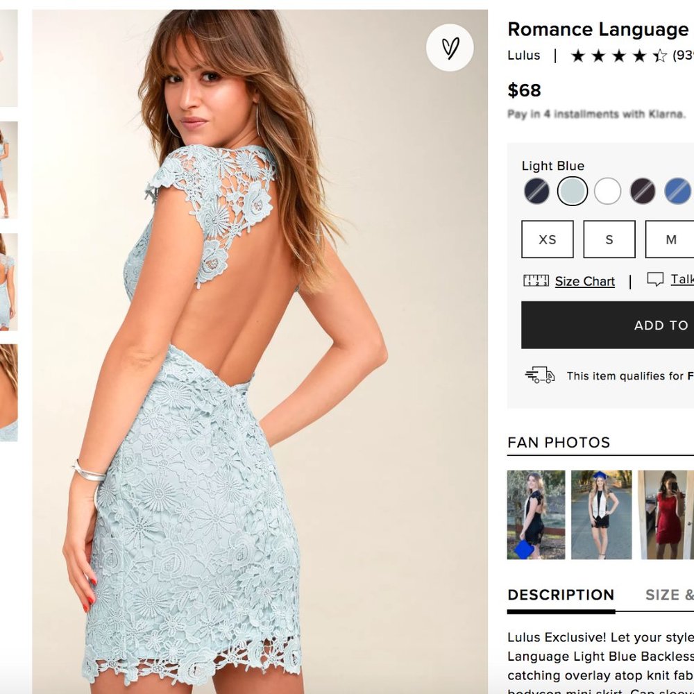 Lulus light blue lace backless dress!